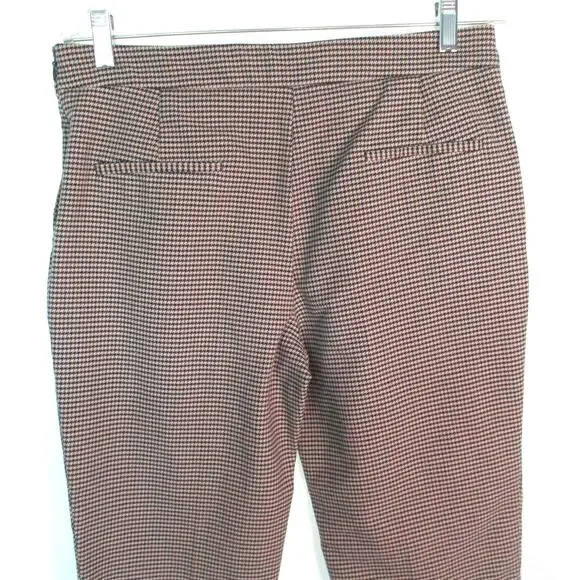 Zara Women's Multi Color Checked Mid Rise Tapered Leg Dress Pants Size Large - Picture 5 of 8